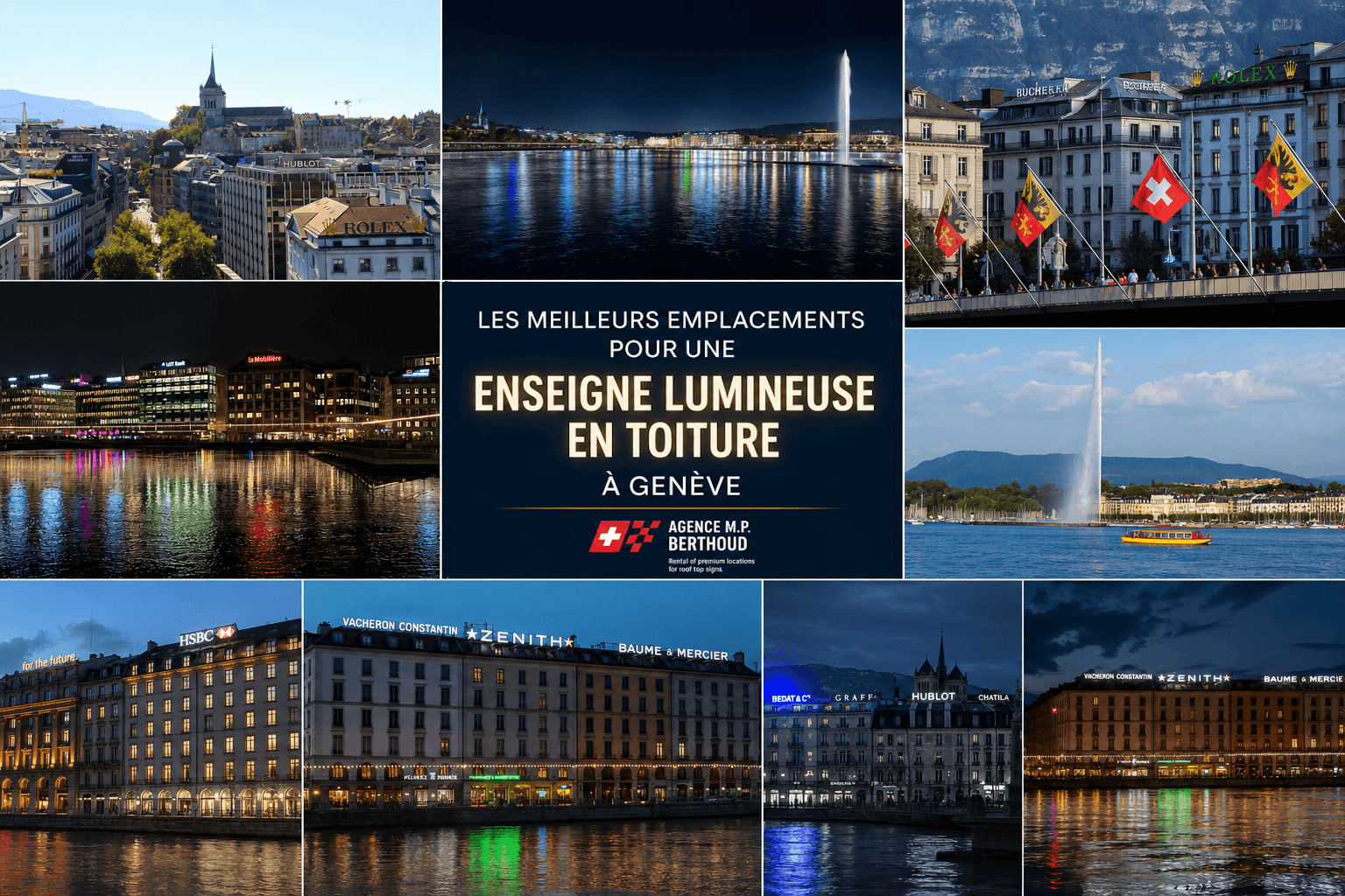 Best Locations for a Roof-Mounted Illuminated Sign in Geneva